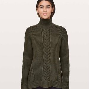 Lululemon Dark Olive Bring The Cozy Sweater size L